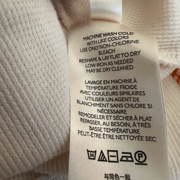 Anthropologie Cream Thermal Boho Floral Festival Flowy Oversized Top Size Small - Picture 7 of 7